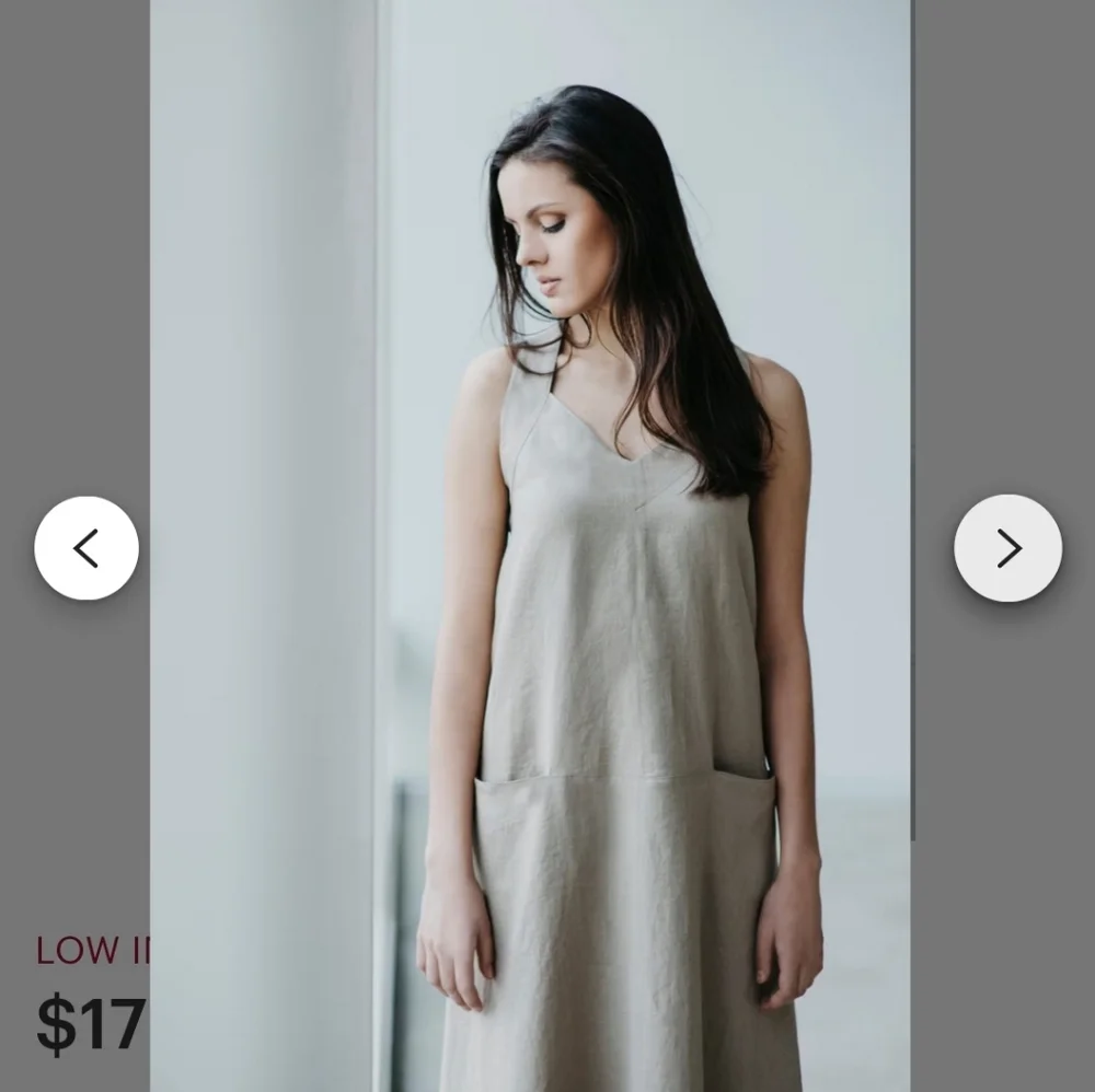 linen cottagecore etsy dress ret $175 size S - Picture 4 of 5